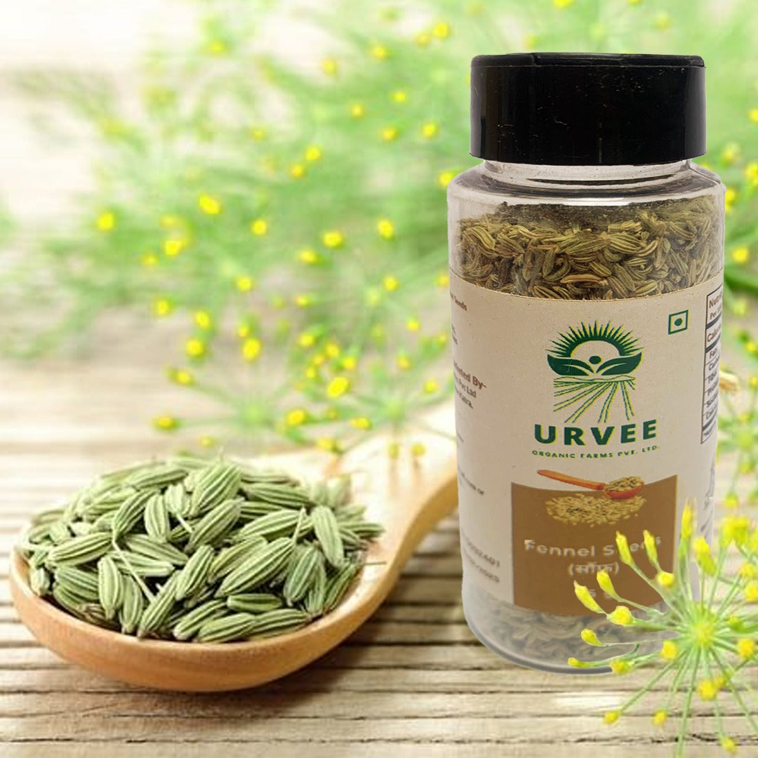 URVEE ORGANIC FARM FENNEL SEEDS (SAUNF) - 75 g