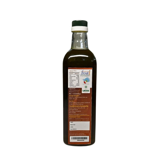 Wood Pressed Black Mustard Oil - Urvee Organic Farms