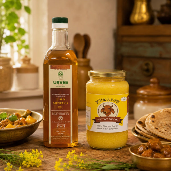 Desi Cow Ghee & Wood-Pressed Oil Combo