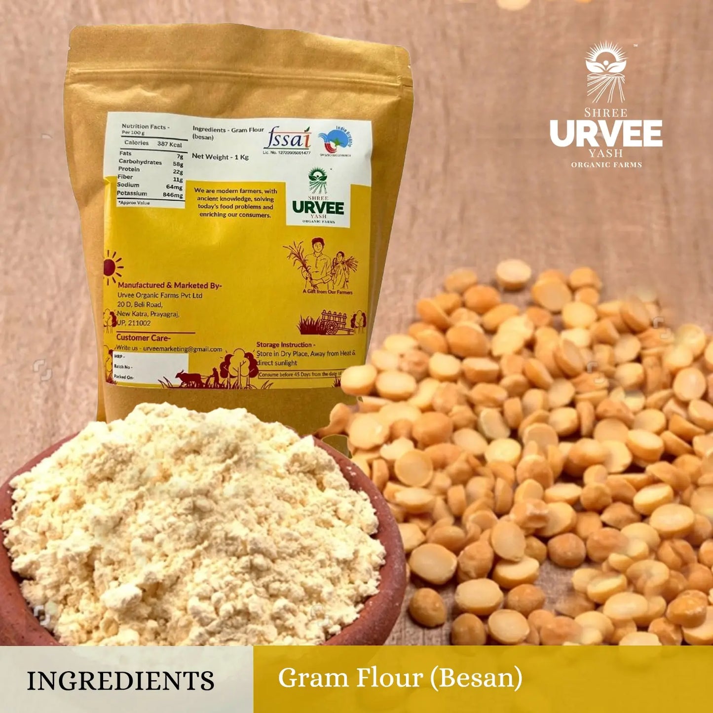 Stoneground Gram Flour (Besan)