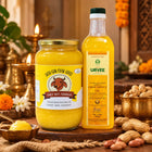 Desi Gir Cow Ghee (1 Liter Pack + 1 Liter Groundnut Oil Free) - Navratri Suddh Rasoi Offer