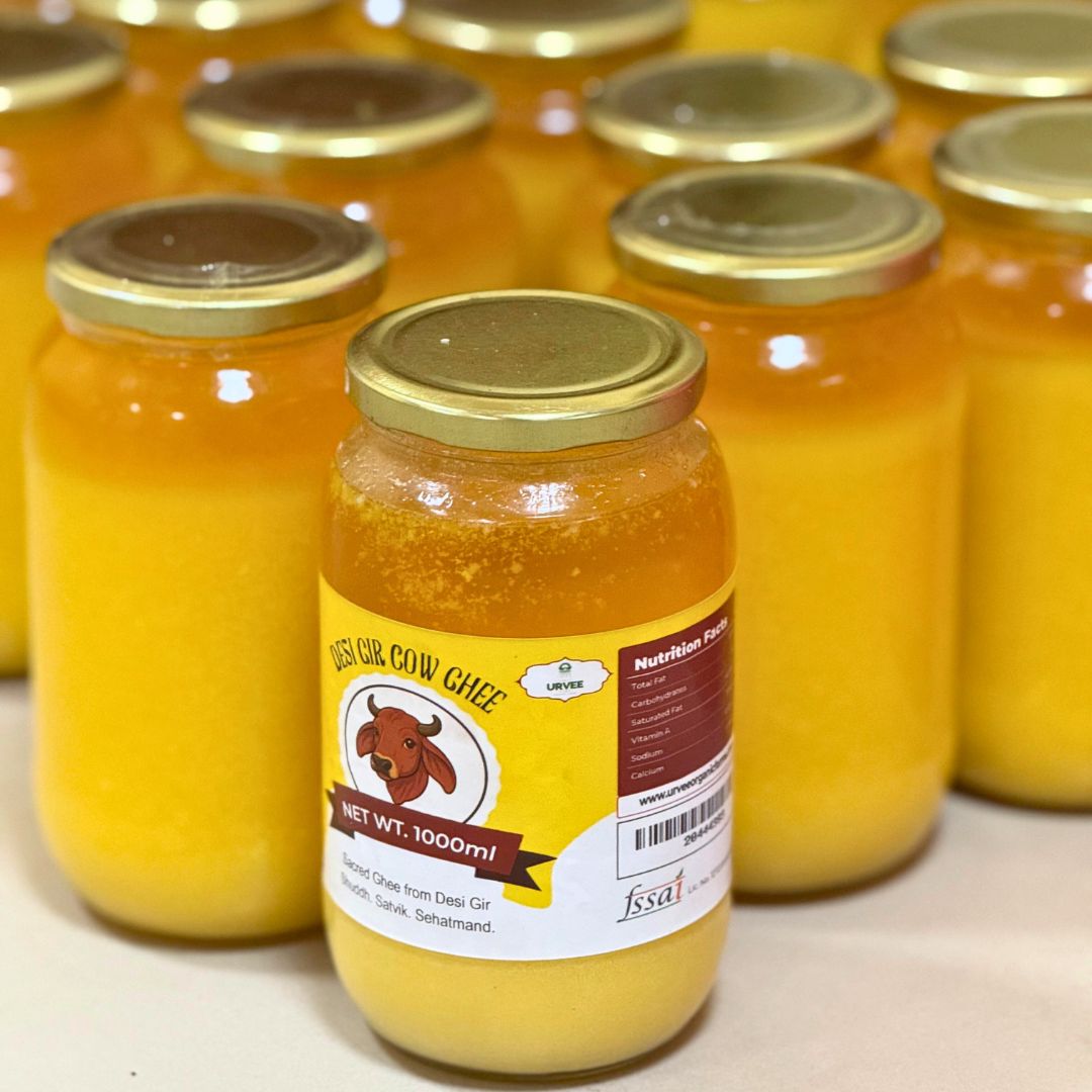 Desi Gir Cow Ghee – Made with Traditional Bilona - Urvee Organic Farms