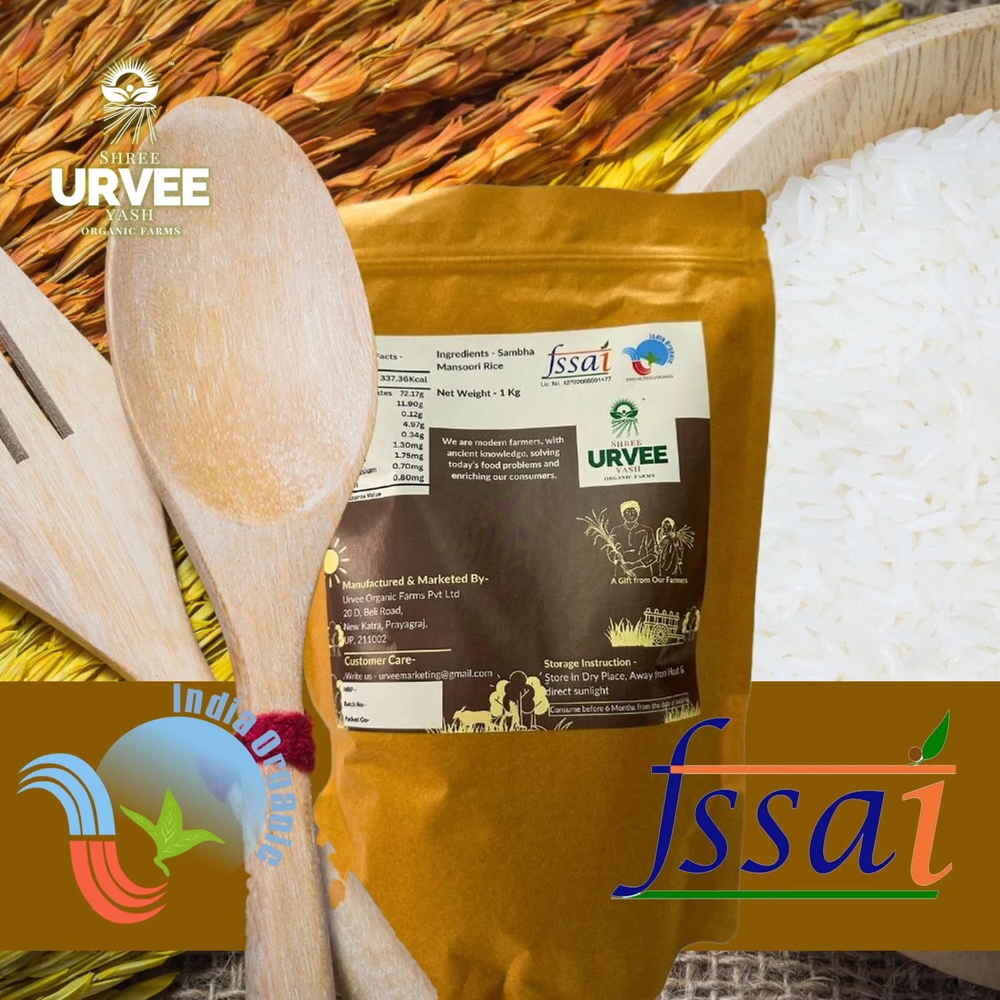 Samba Mansuri Rice (1kg) - A Grain of Purity and Taste