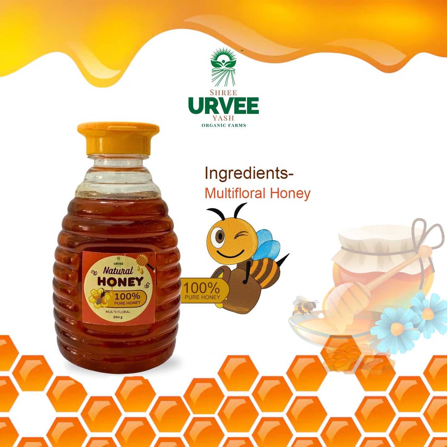 Multifloral Honey - Urvee Organic Farms