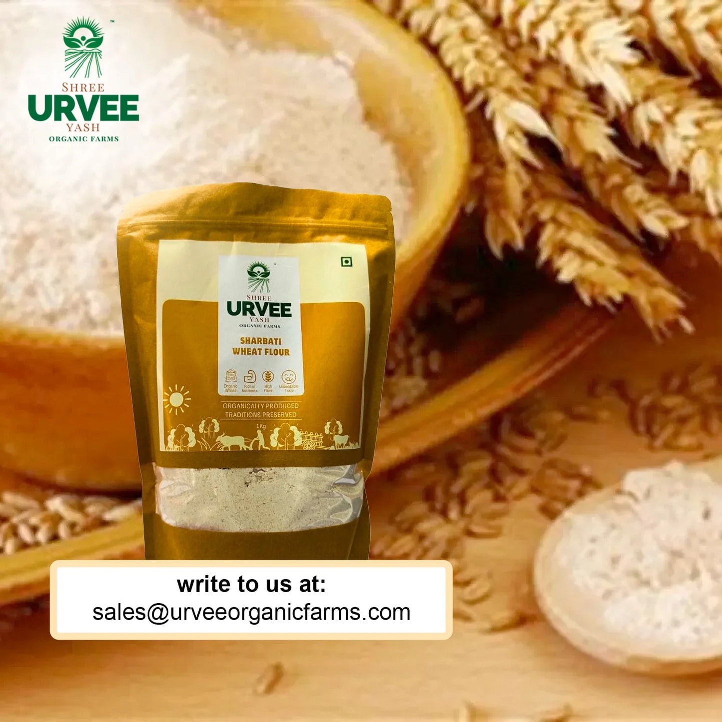 Sharbati Wheat Flour - Wholesome Goodness for Nutritious Meals!