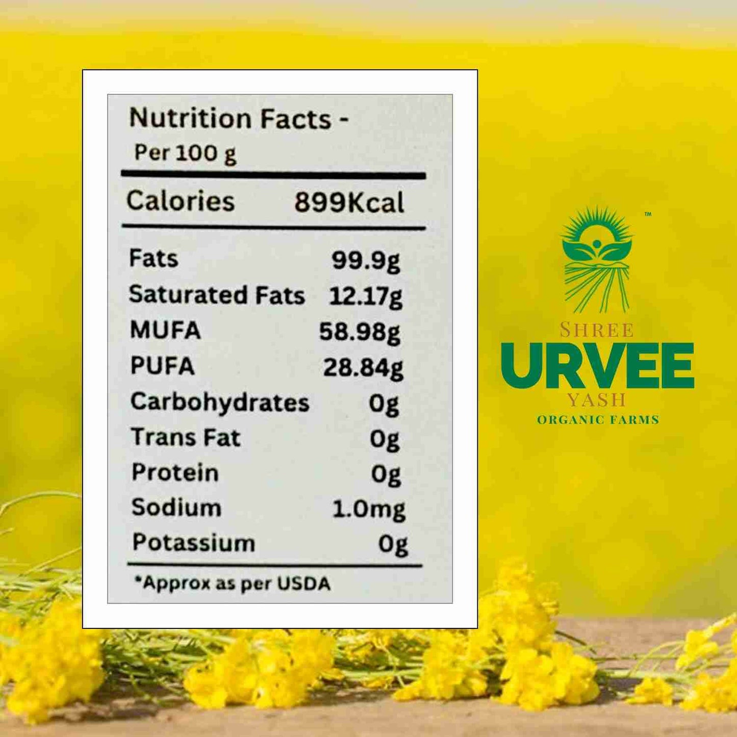 Wood Pressed Black Mustard Oil - Urvee Organic Farms
