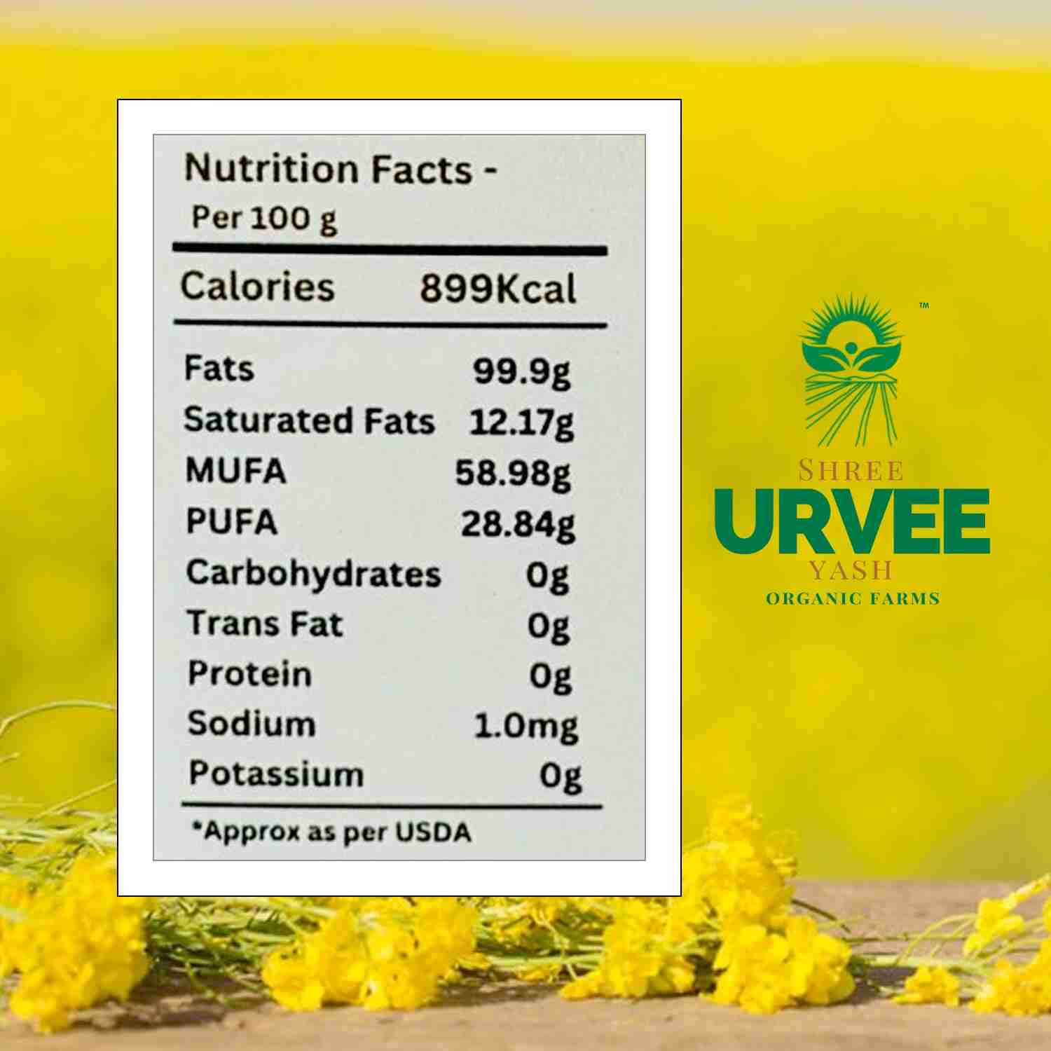 Wood Pressed Black Mustard Oil - Urvee Organic Farms