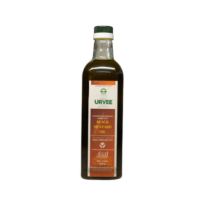 Wood Pressed Black Mustard Oil - Urvee Organic Farms