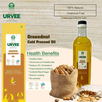 Wood Pressed Ground Nut Oil - Urvee Organic Farms