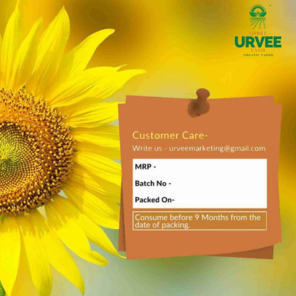 Wood Pressed Sunflower Oil - Urvee Organic Farms