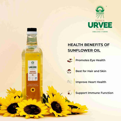 Wood Pressed Sunflower Oil - Urvee Organic Farms