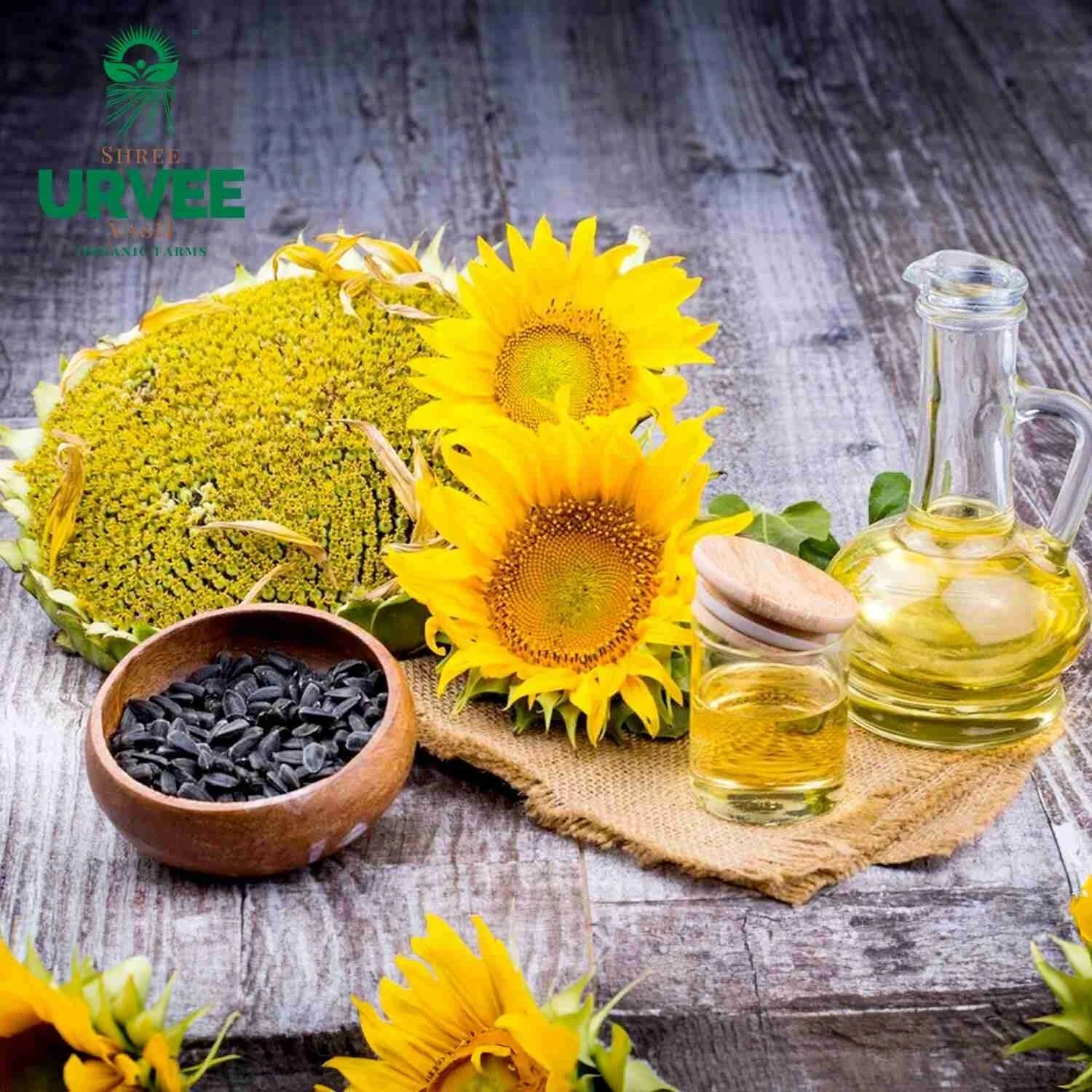 Wood Pressed Sunflower Oil - Urvee Organic Farms