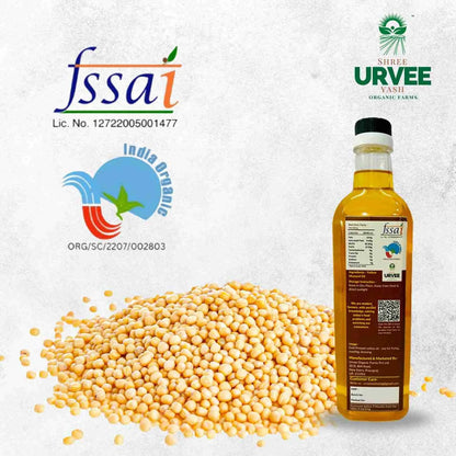 Wood Pressed Yellow Mustard Oil - Urvee Organic Farms